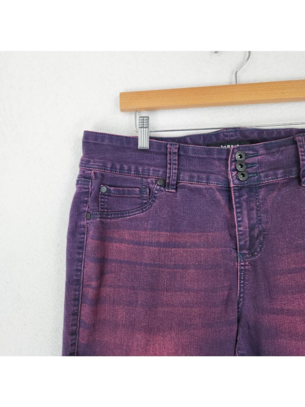 Torrid Jeans Womens 16 Purple Pink Mid Rise Skinny Stretch Casual Denim - Picture 2 of 12